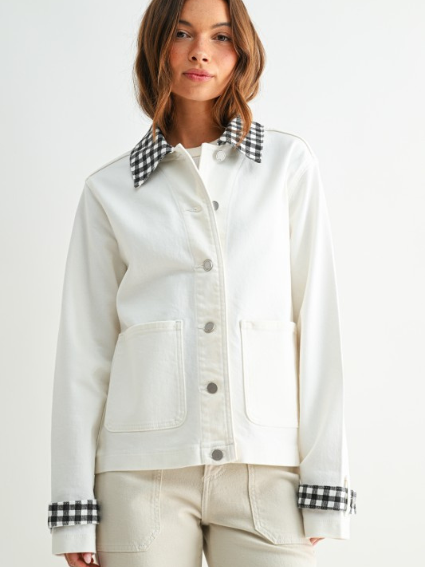 Checker Collar Jacket