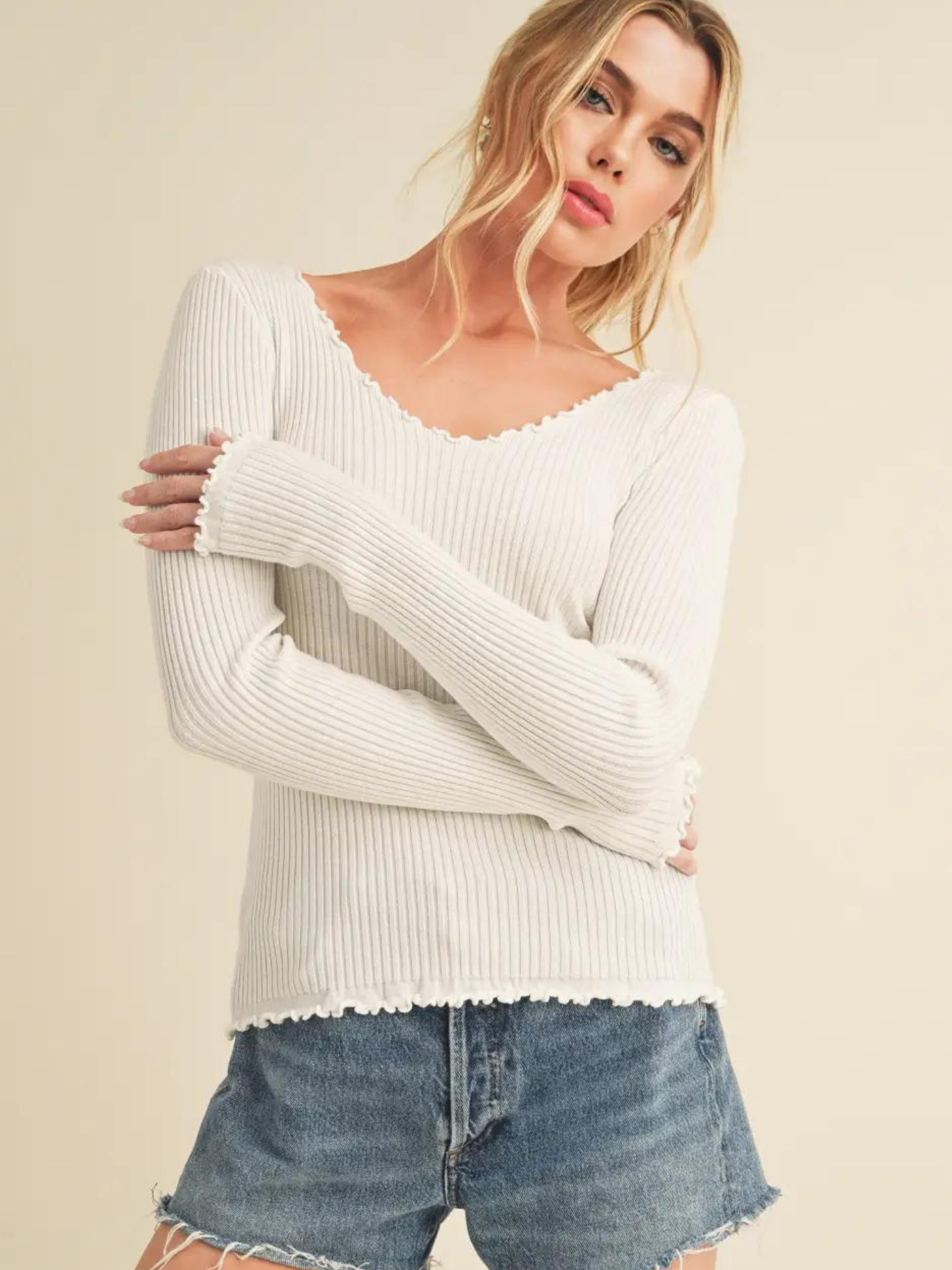 Lettuce Hem Sweater - Mimi & Rae