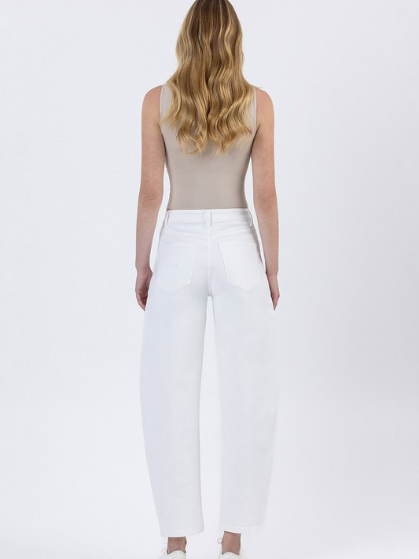 White Barrel Leg Denim - Mimi & Rae