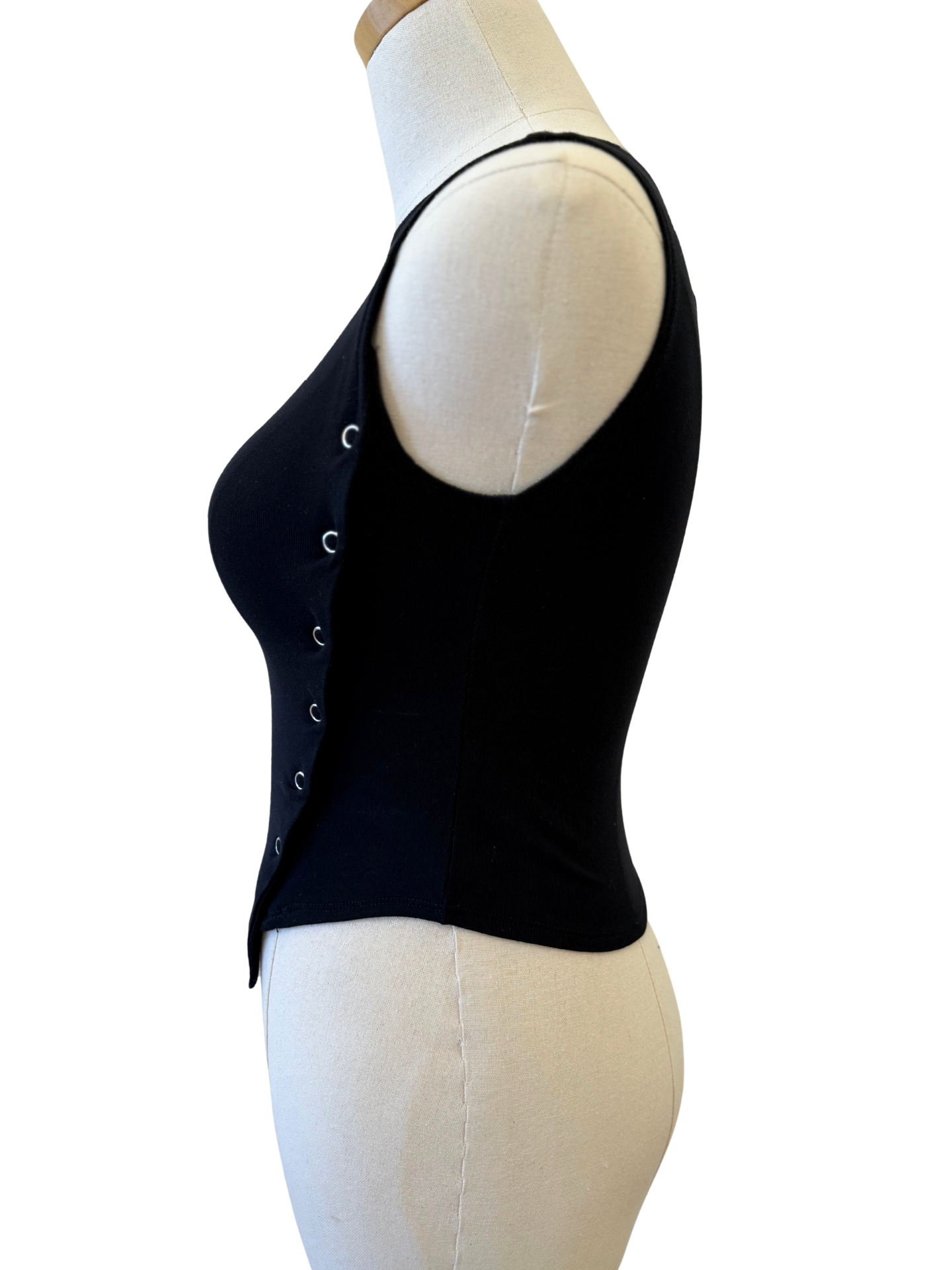 Asymmetrical Button Sleeveless Top - Mimi & Rae
