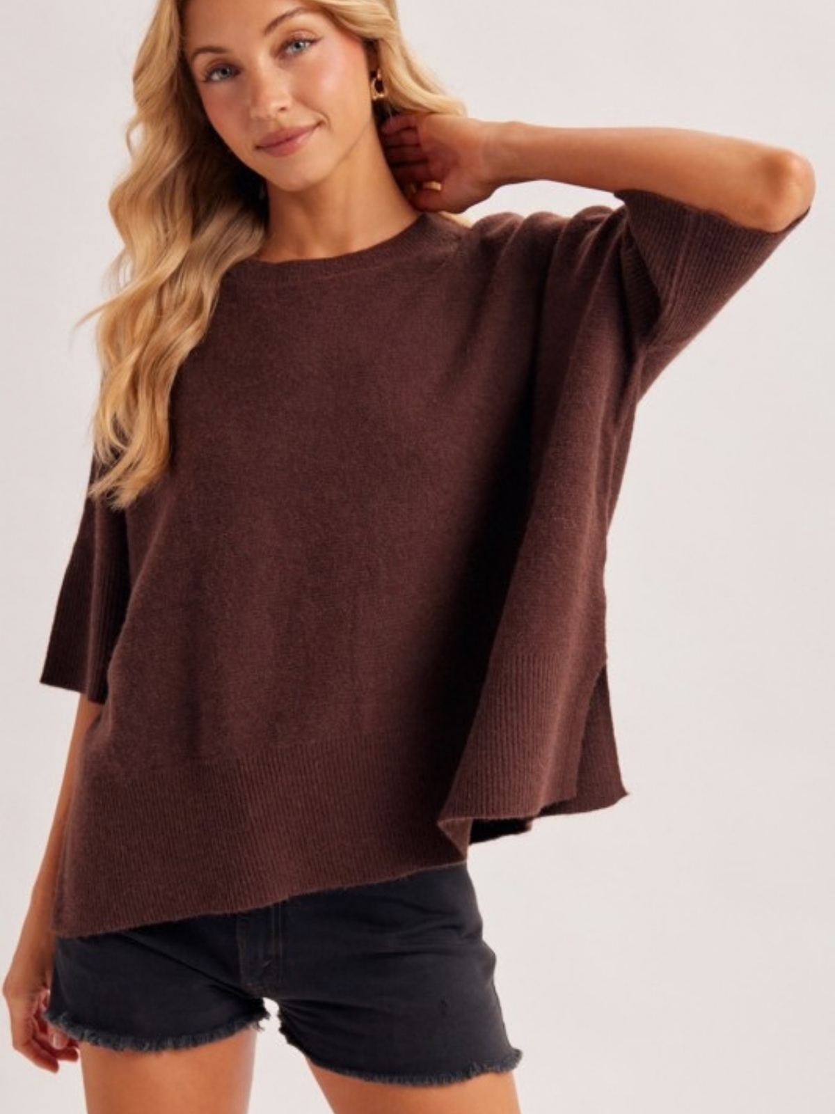 Boxy Short Sleeve Sweater