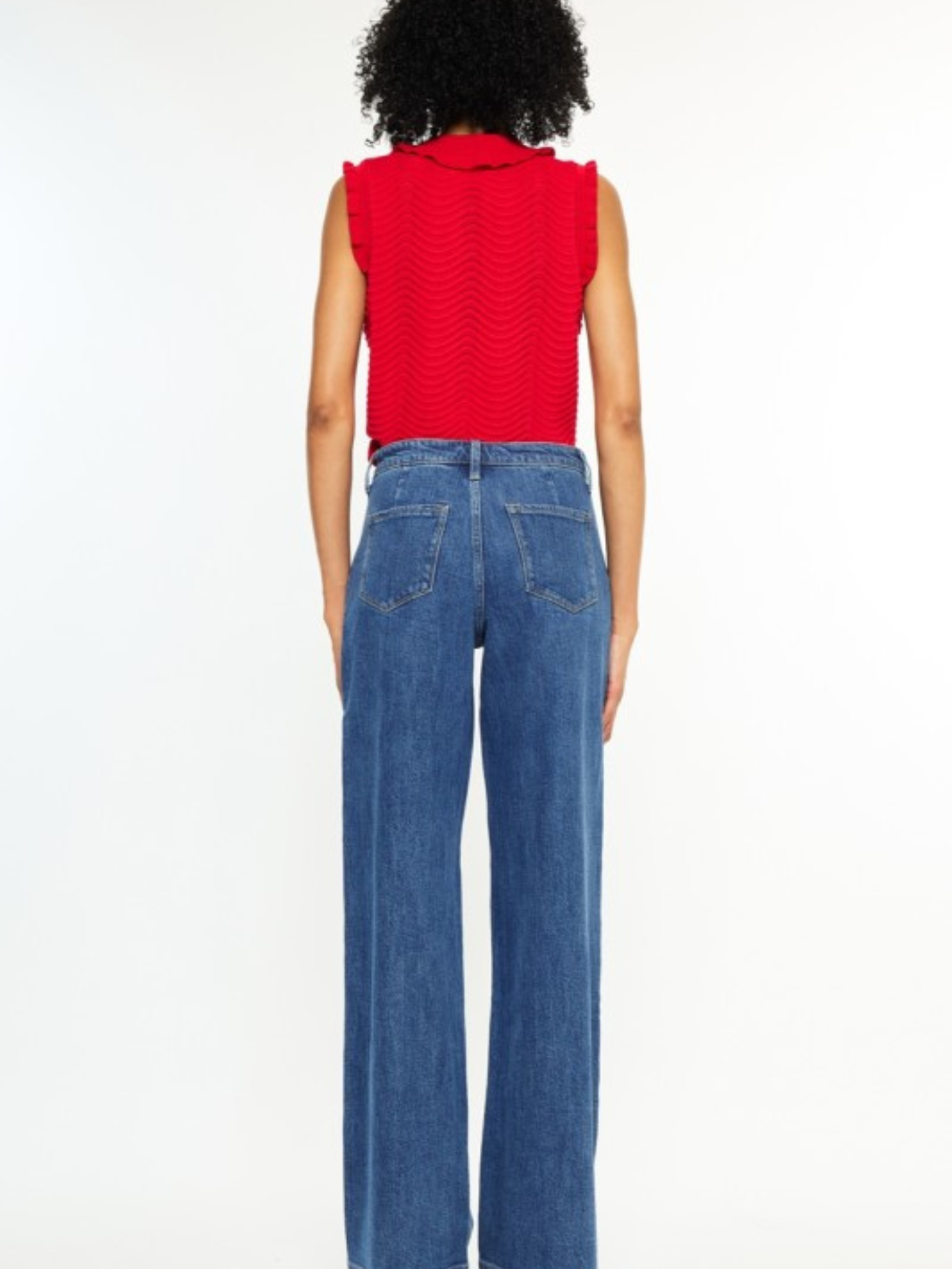 Dark Wash Denim Trousers - Mimi & Rae