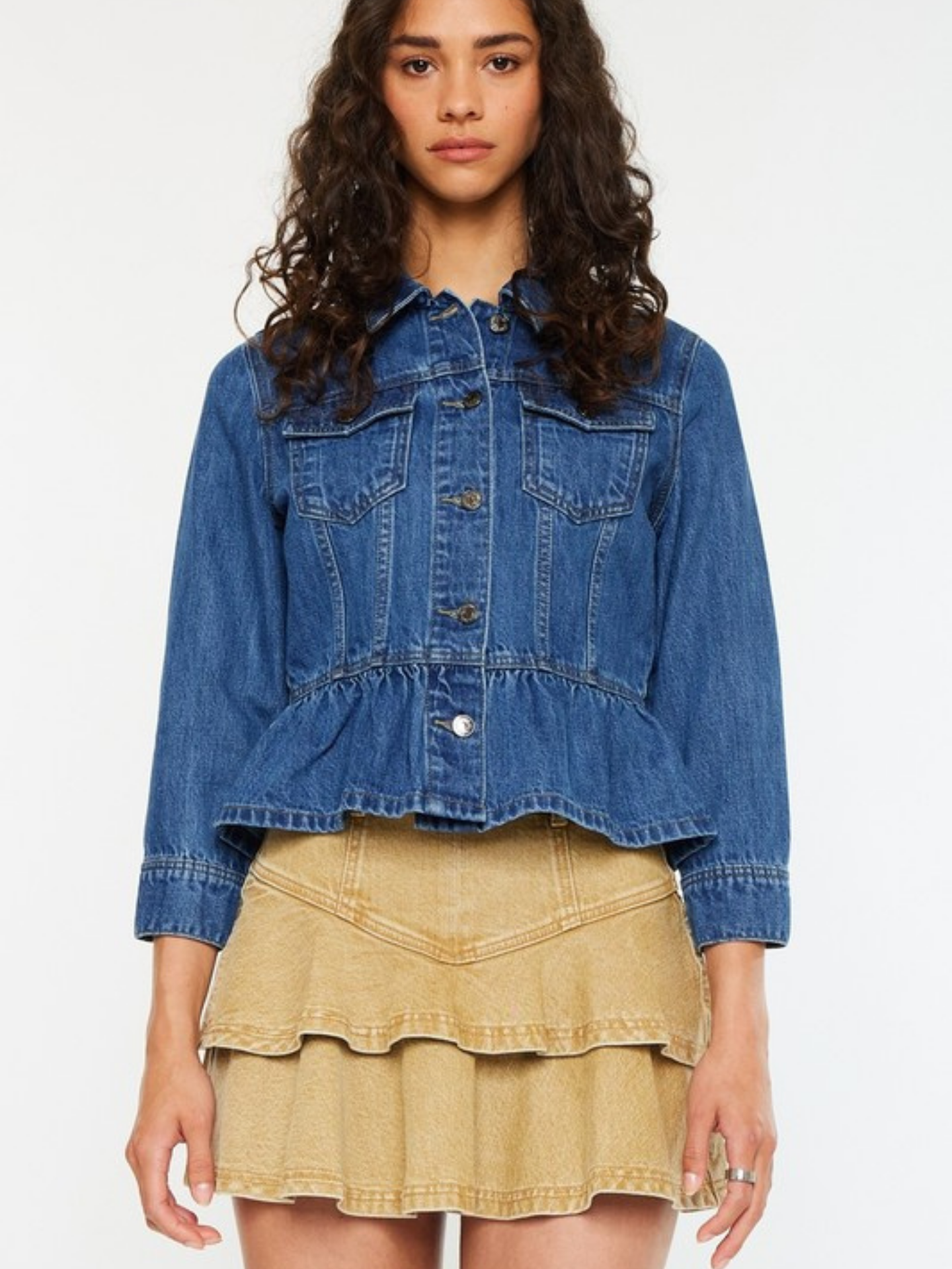 Peplum Denim Jacket
