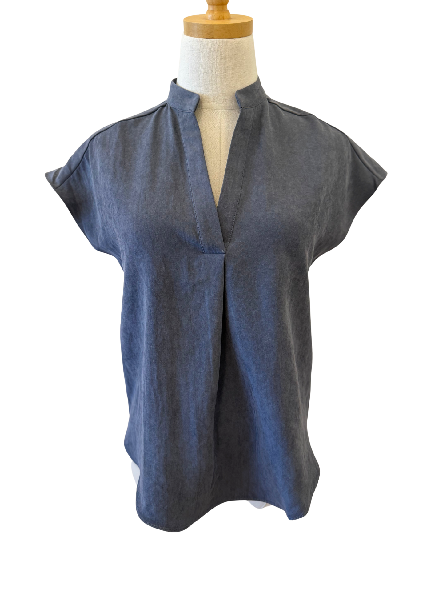 Soft Matte Navy Blouse - Mimi & Rae
