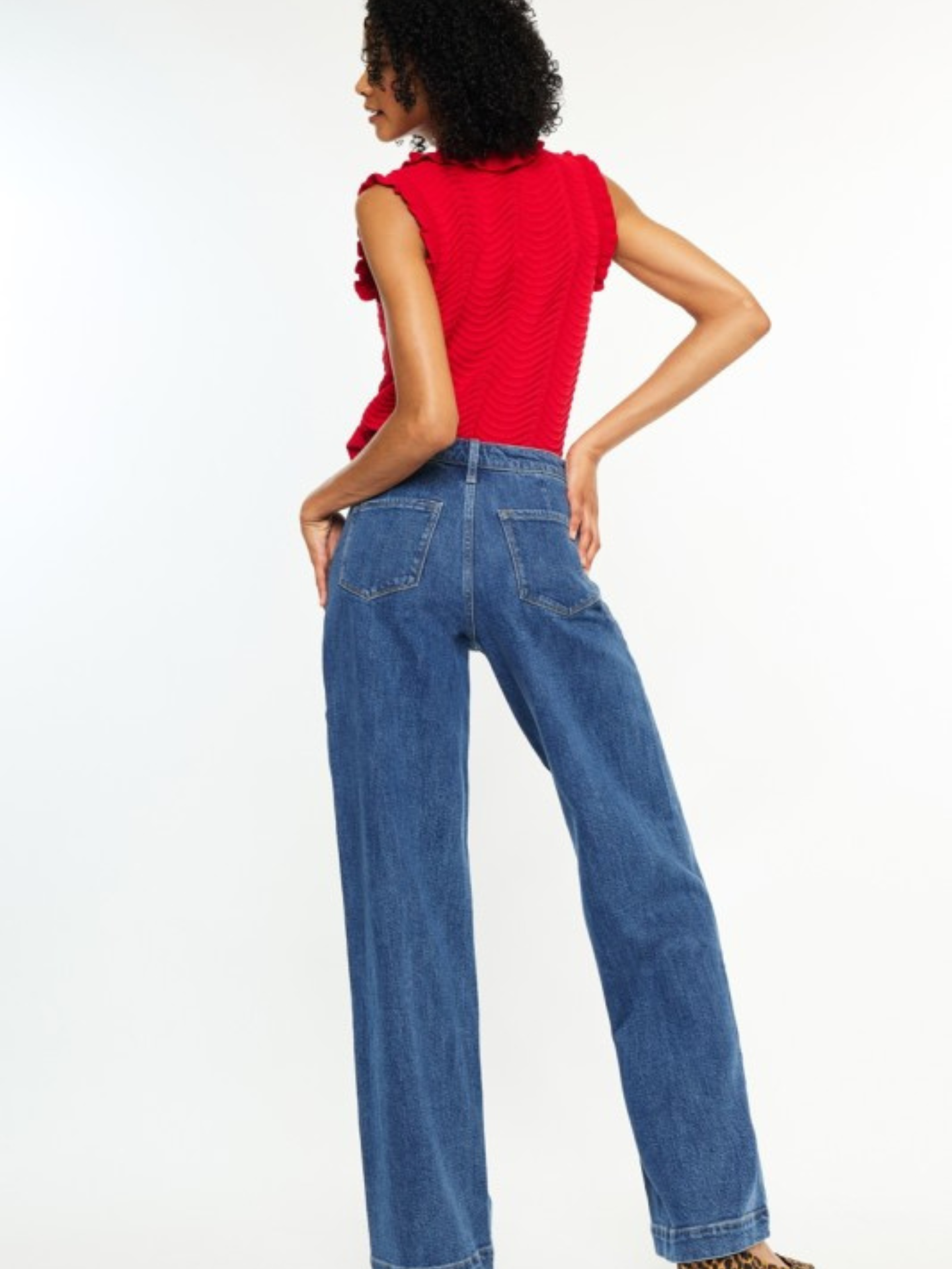 Dark Wash Denim Trousers - Mimi & Rae