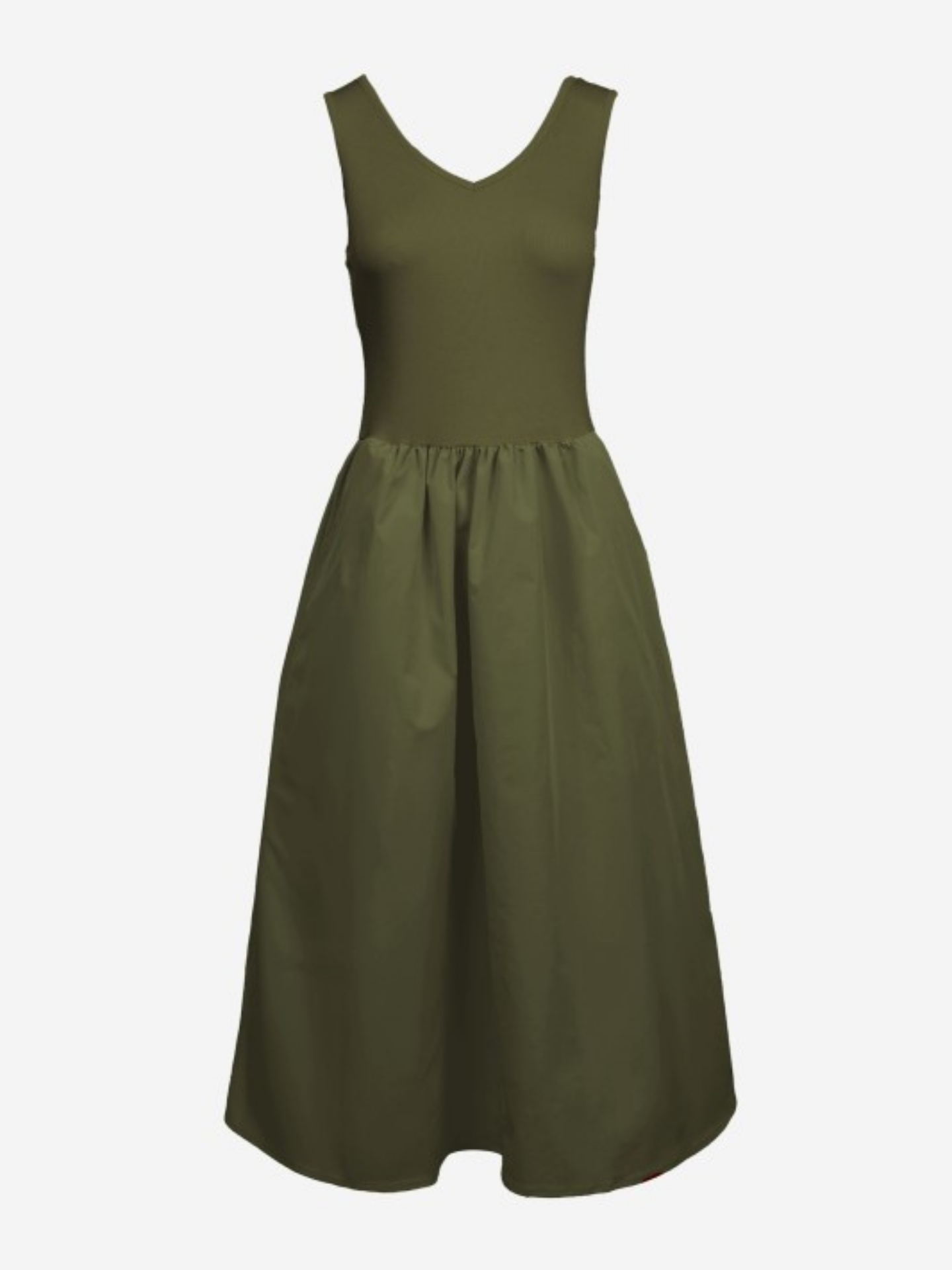 Green dress on a white background