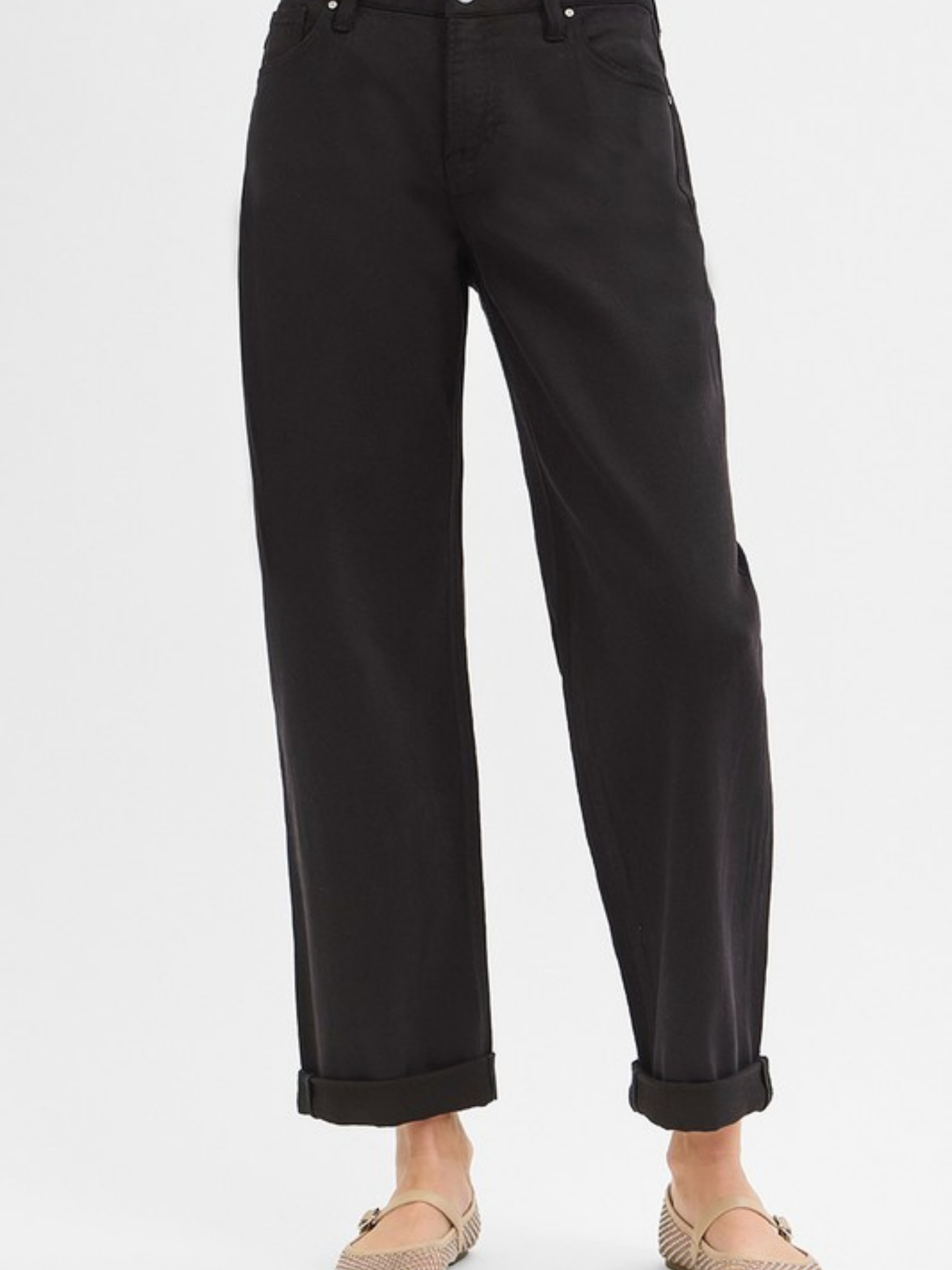 Black pants on a white background