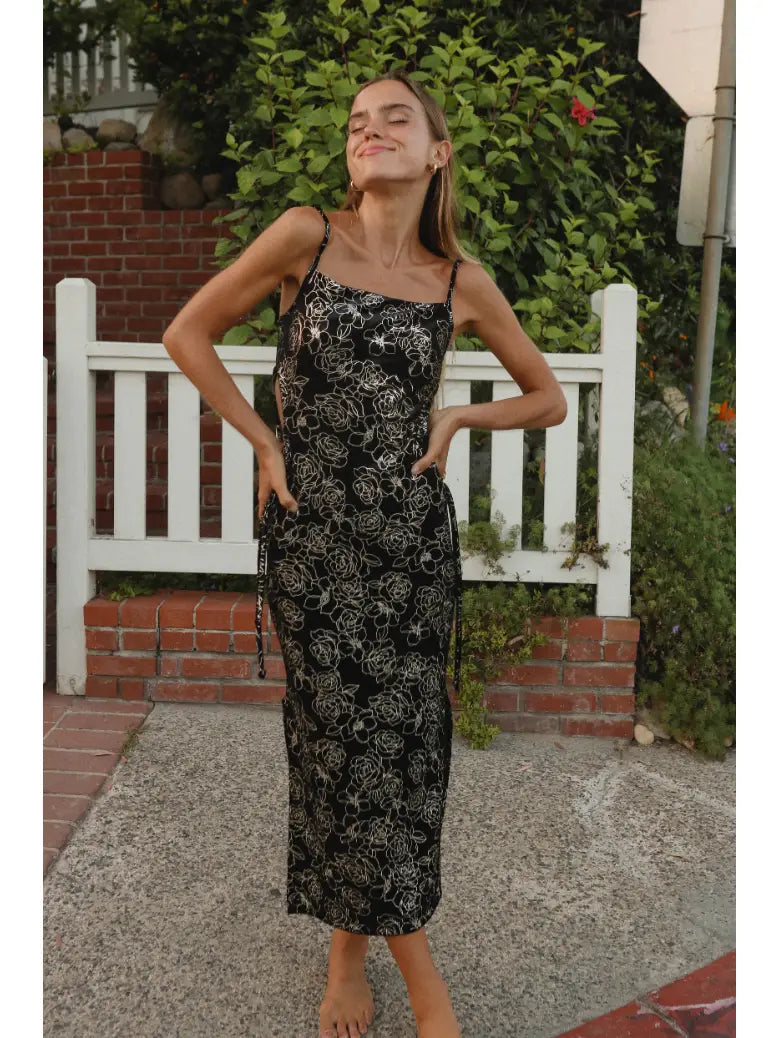 Rose Velvet Dress