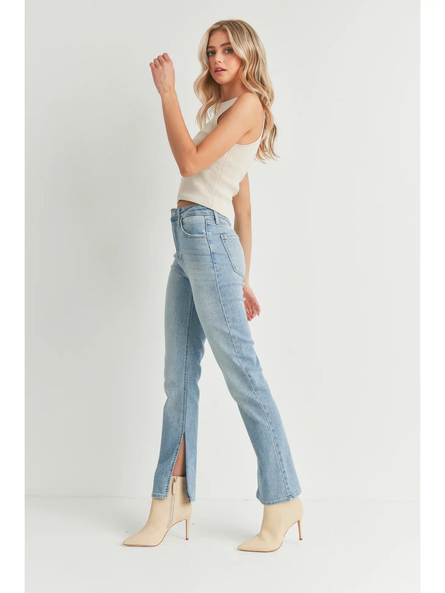 Slit Leg Straight Jean