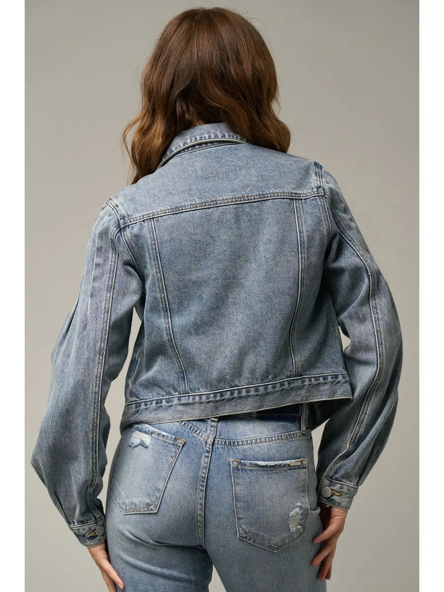 Puff Denim Jacket - Mimi & Rae