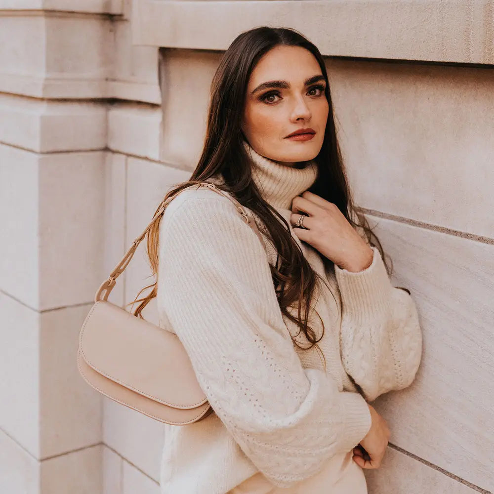 Inez Recycled Vegan Leather Shoulder Bag