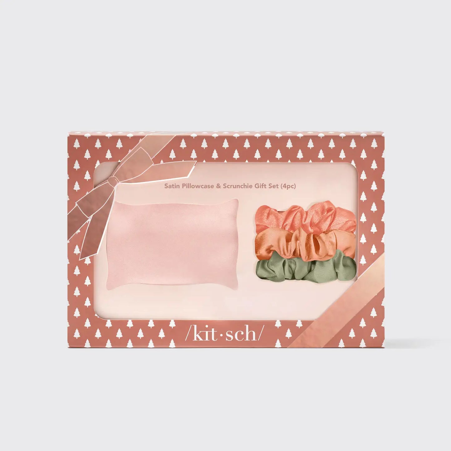 Holiday Satin Pillowcase and Scrunchie Set