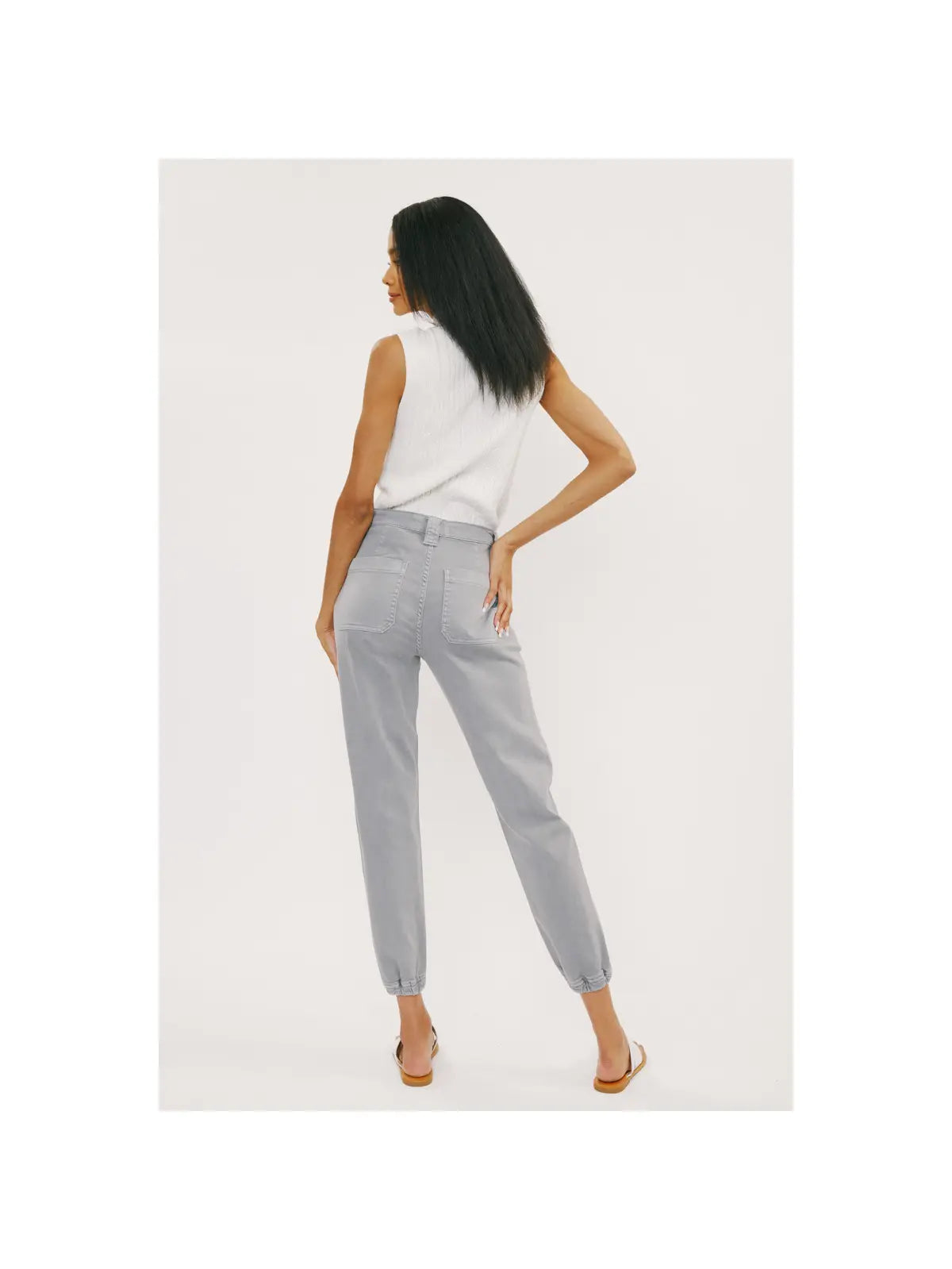 High Rise Joggers Grey - Mimi & Rae