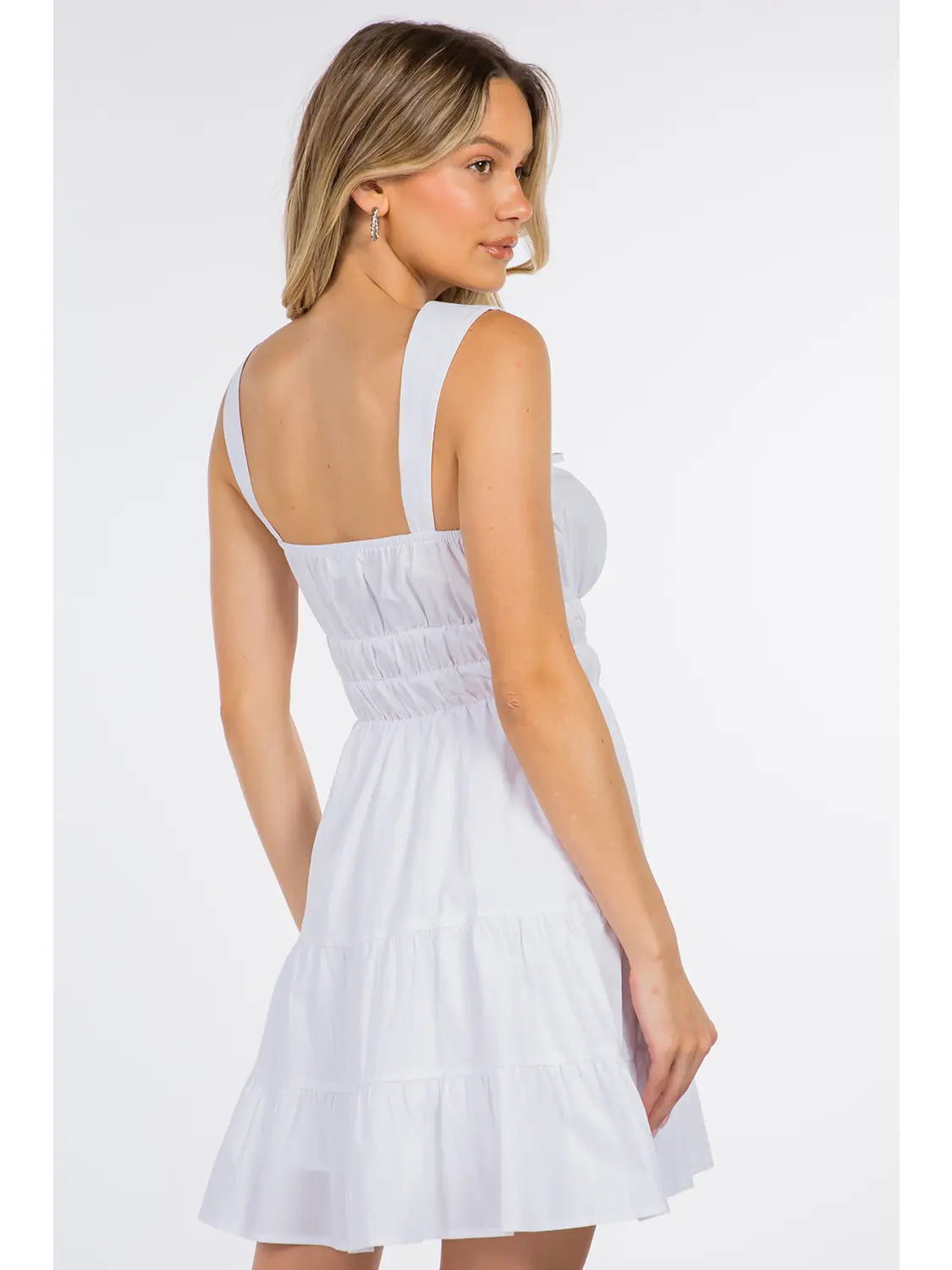 White Tiered Dress - Mimi & Rae