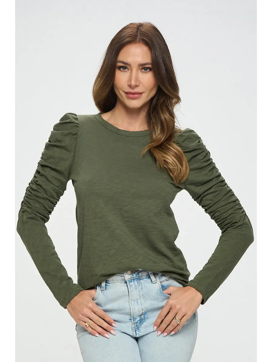 Long Puff Sleeve Top