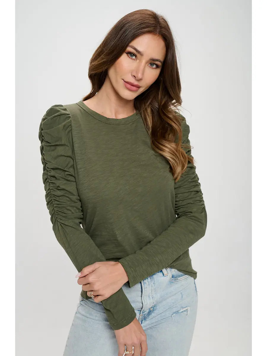 Long Puff Sleeve Top