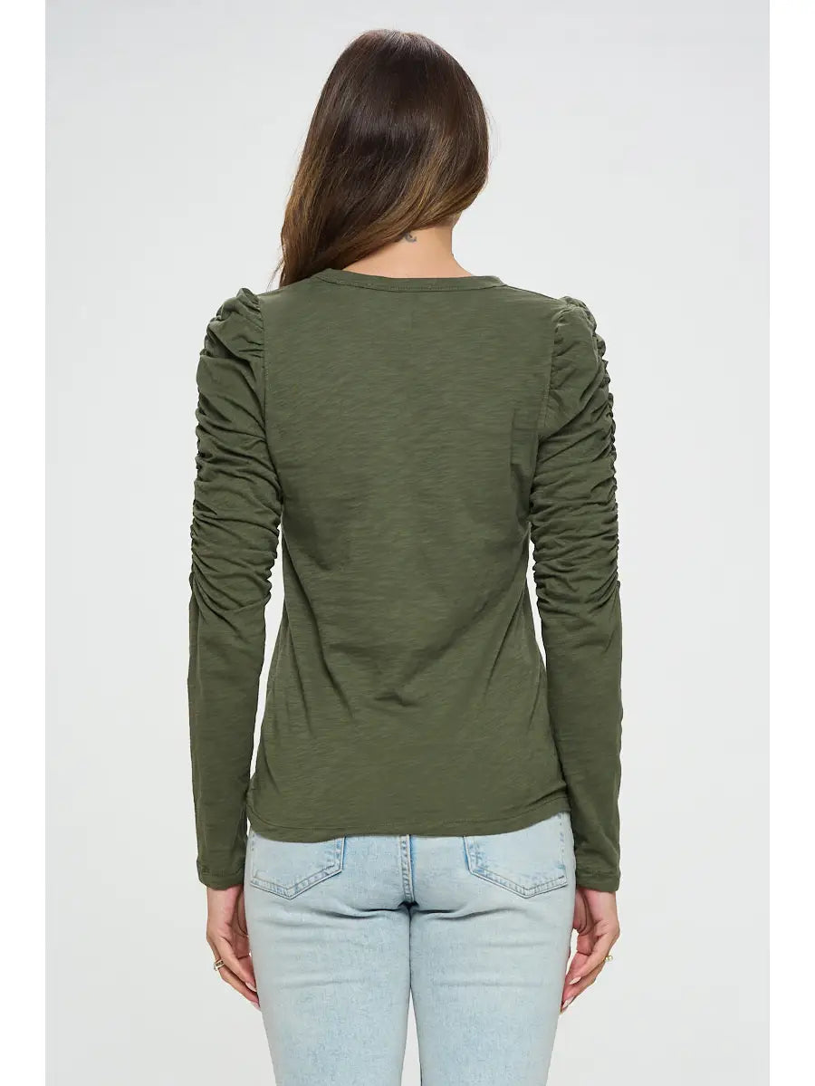 Long Puff Sleeve Top