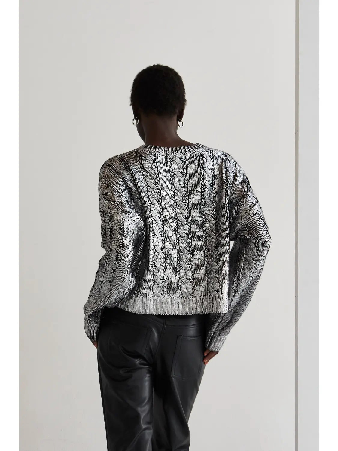 Alexandra Silver Laminated Sweater