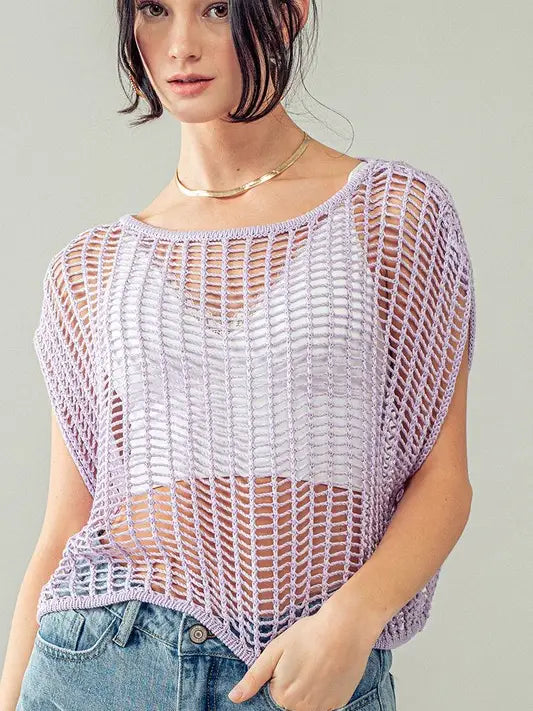 Hollow Out Crochet Sweater - Mimi & Rae