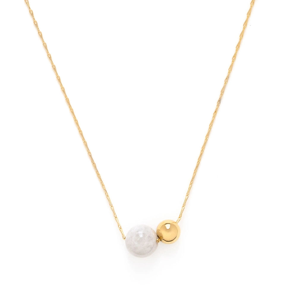 Gemstone Orbit Necklace - Mimi & Rae