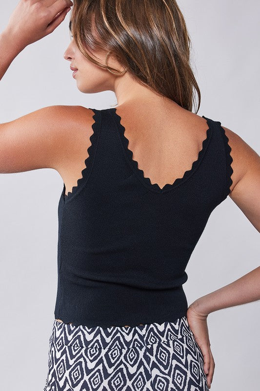 Scalloped Tank - Mimi & Rae