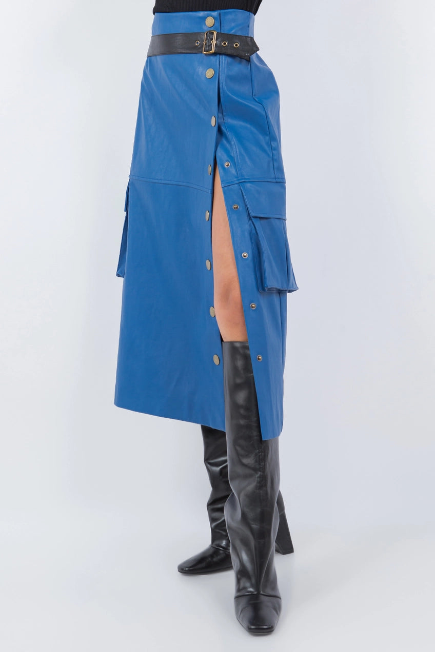 Side Button Closure Skirt - Mimi & Rae