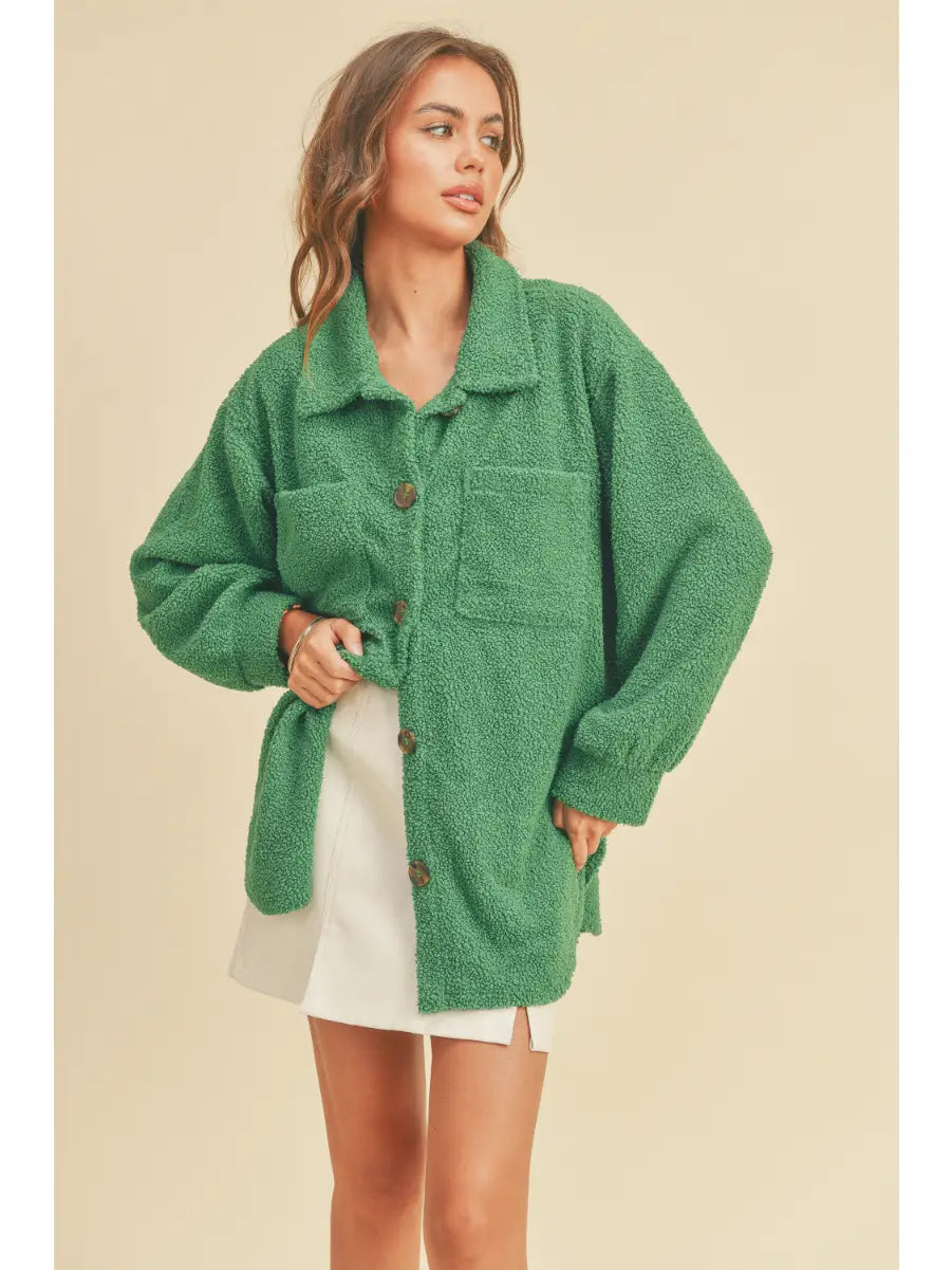 Oversized Teddy Shacket