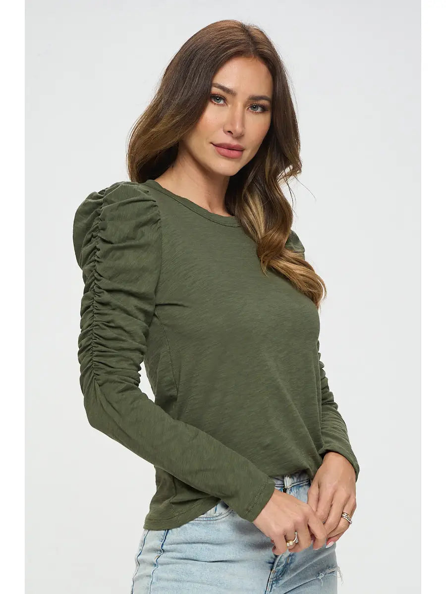 Long Puff Sleeve Top