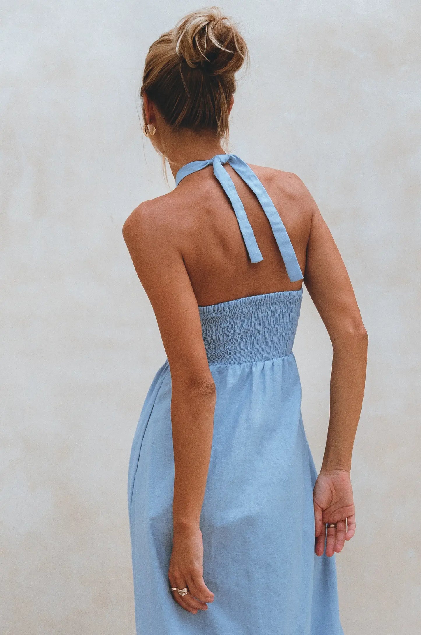 Penelope Halter Linen Maxi