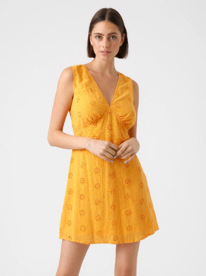 Eyelet Mini Dress