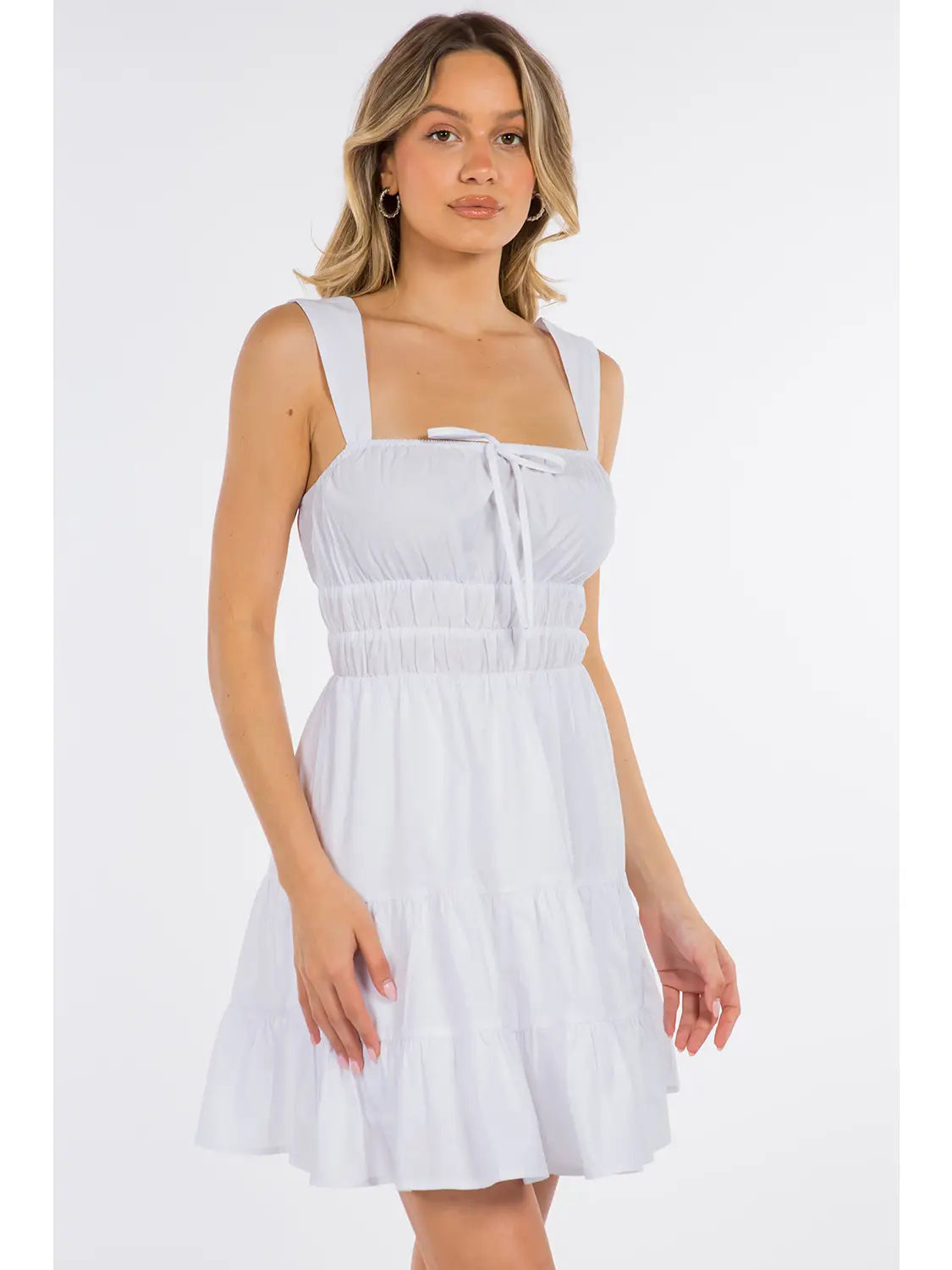 White Tiered Dress - Mimi & Rae