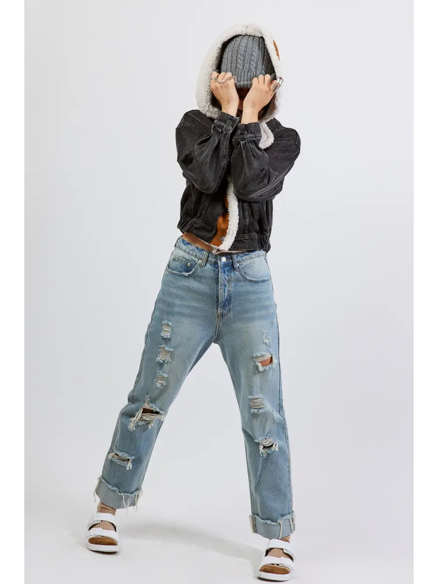 Denim Suede Jacket