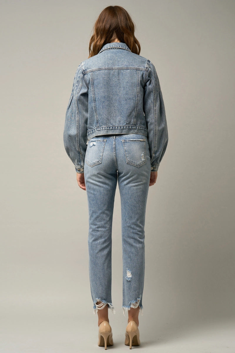 Puff Denim Jacket - Mimi & Rae