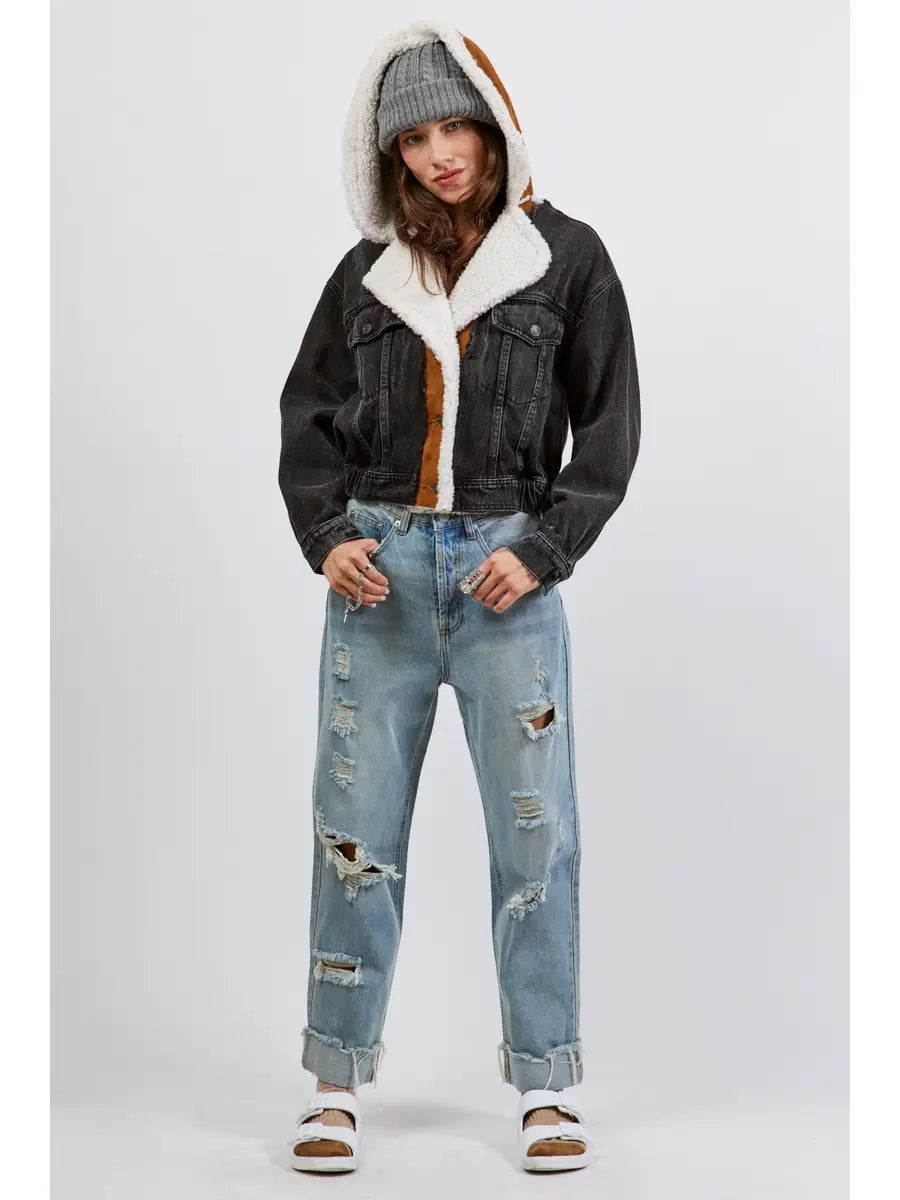 Denim Suede Jacket