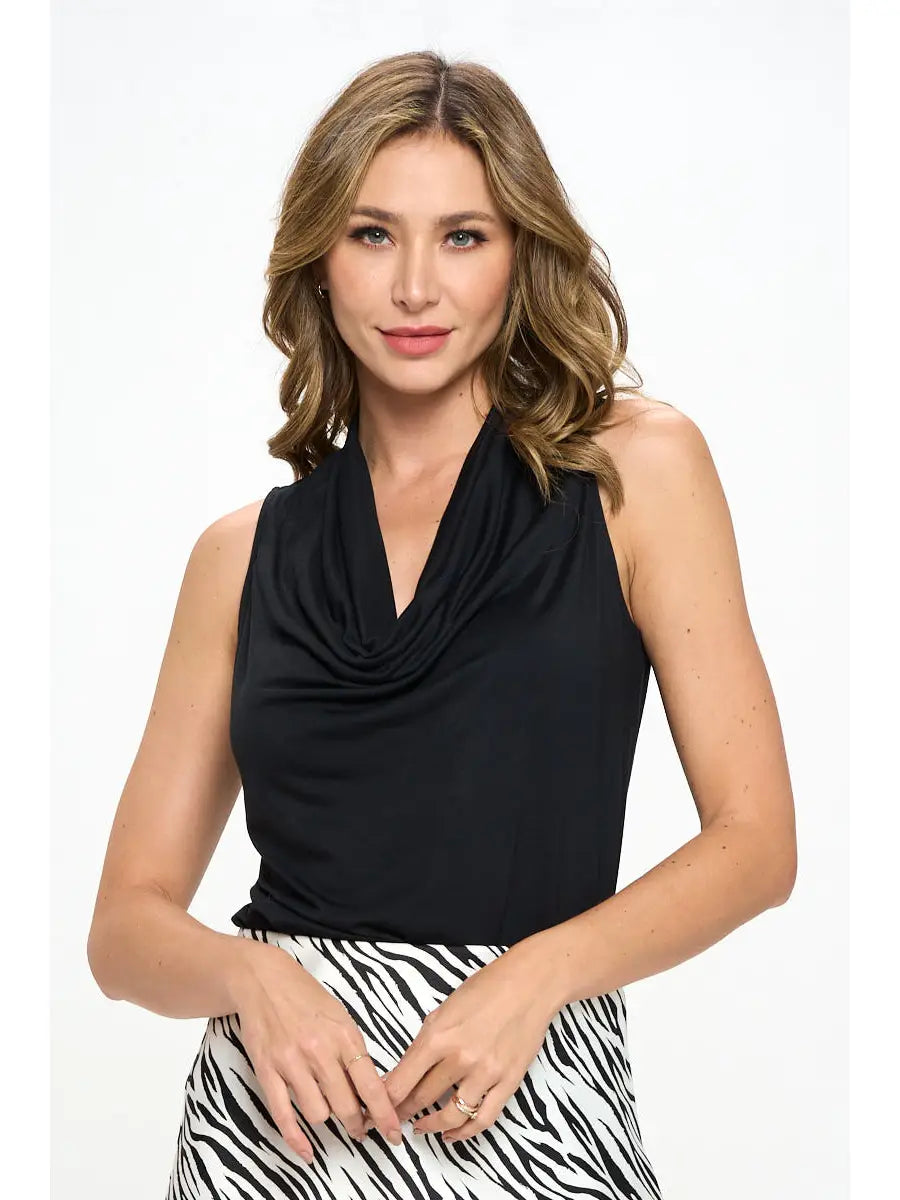 Cowl Neck Jersey Tank