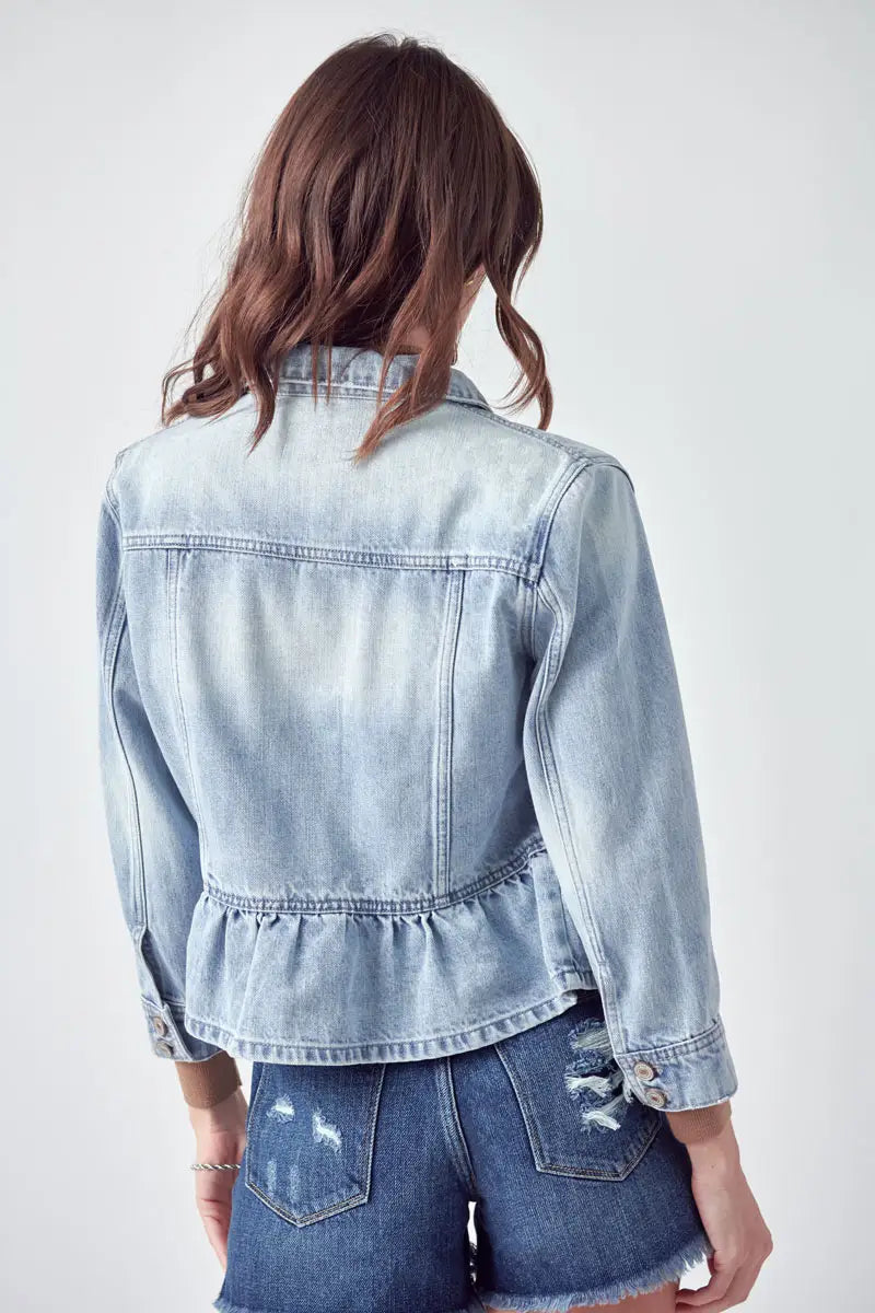 Peplum Denim Jacket