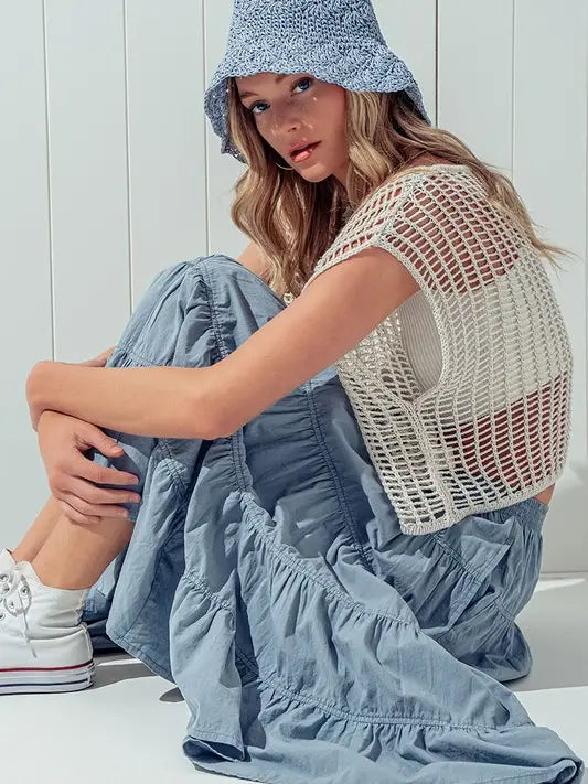 Hollow Out Crochet Sweater - Mimi & Rae