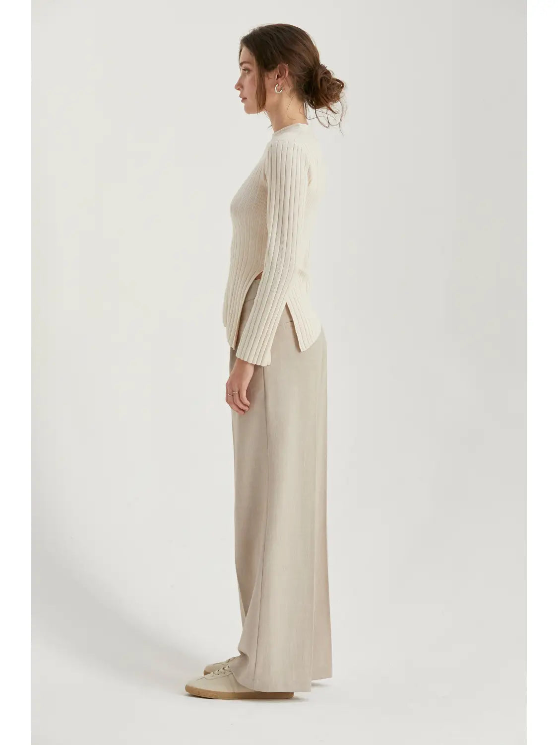 Danielle Rib Knit Asymmetrical Top - Mimi & Rae