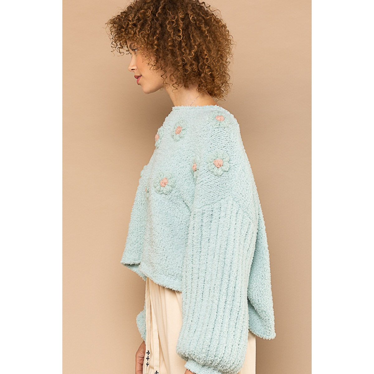 Floral Patch Fleece Pullover