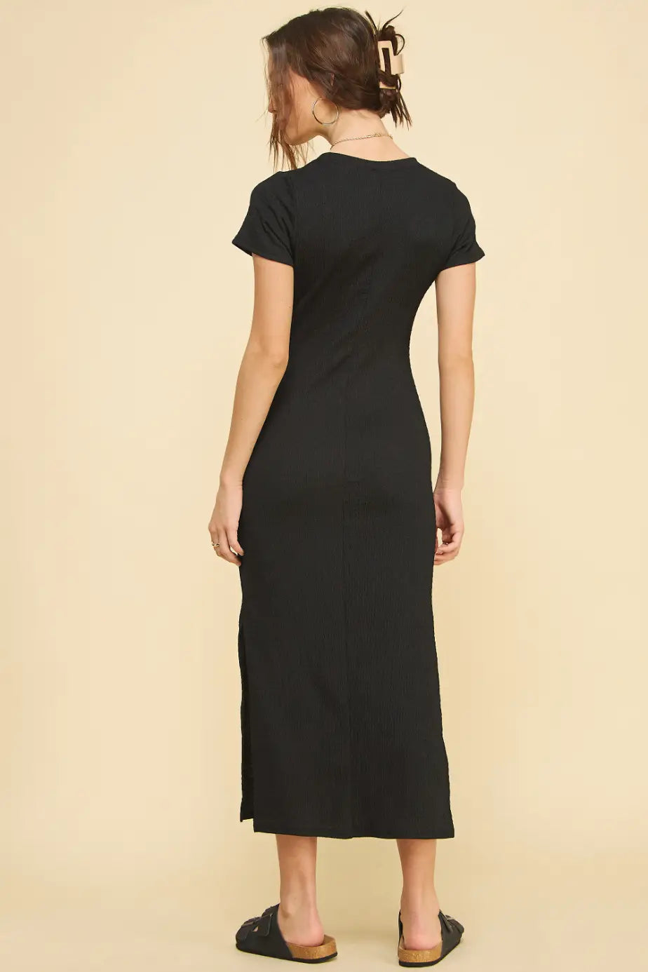 Side Tie Midi Dress
