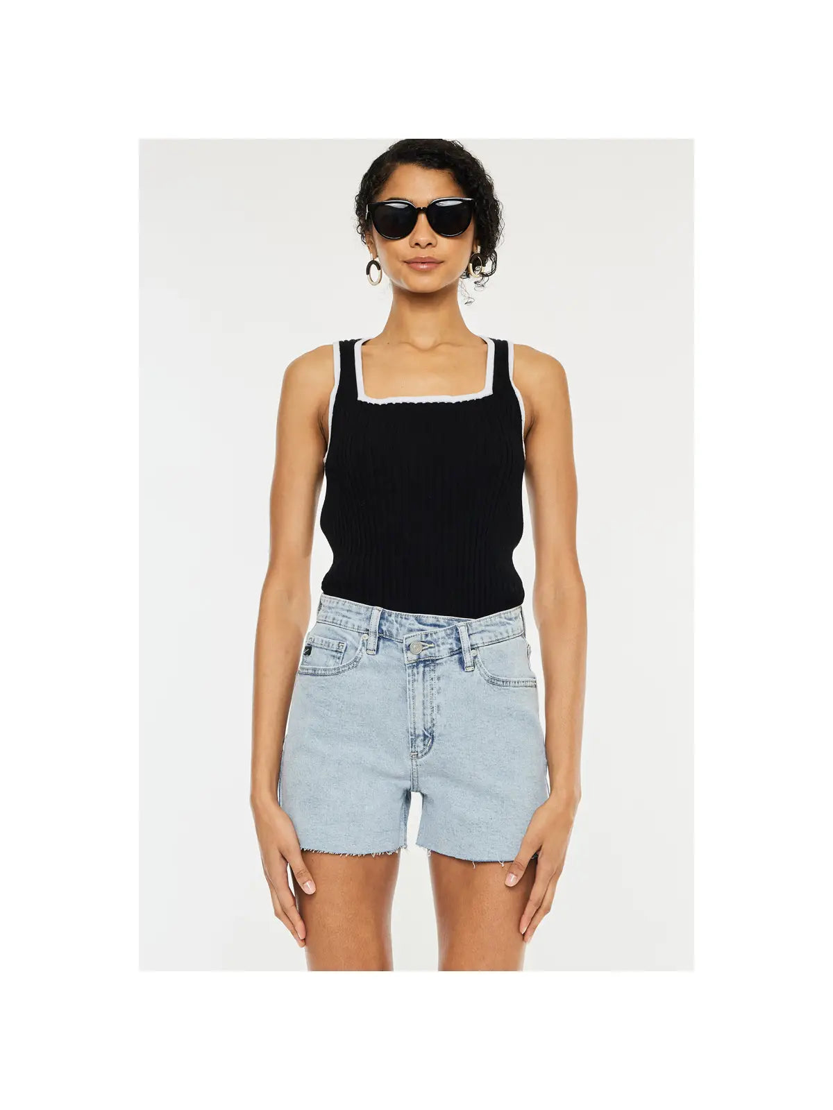 Asymmetrical Button Shorts