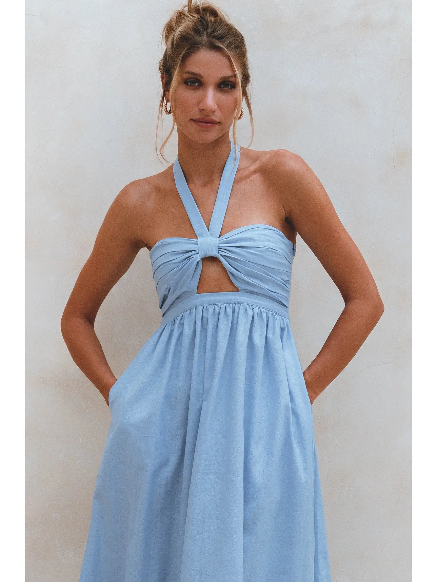 Penelope Halter Linen Maxi