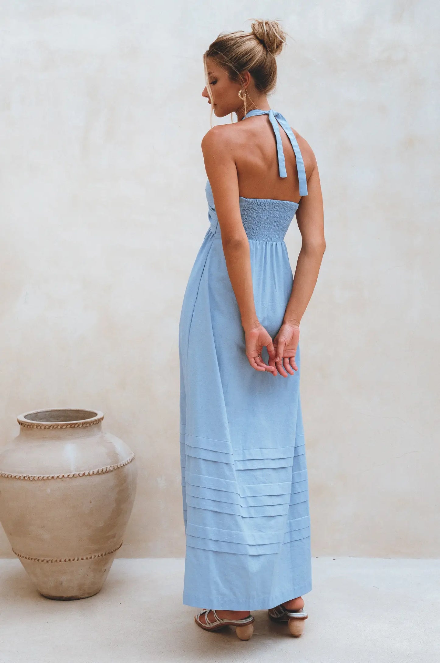 Penelope Halter Linen Maxi