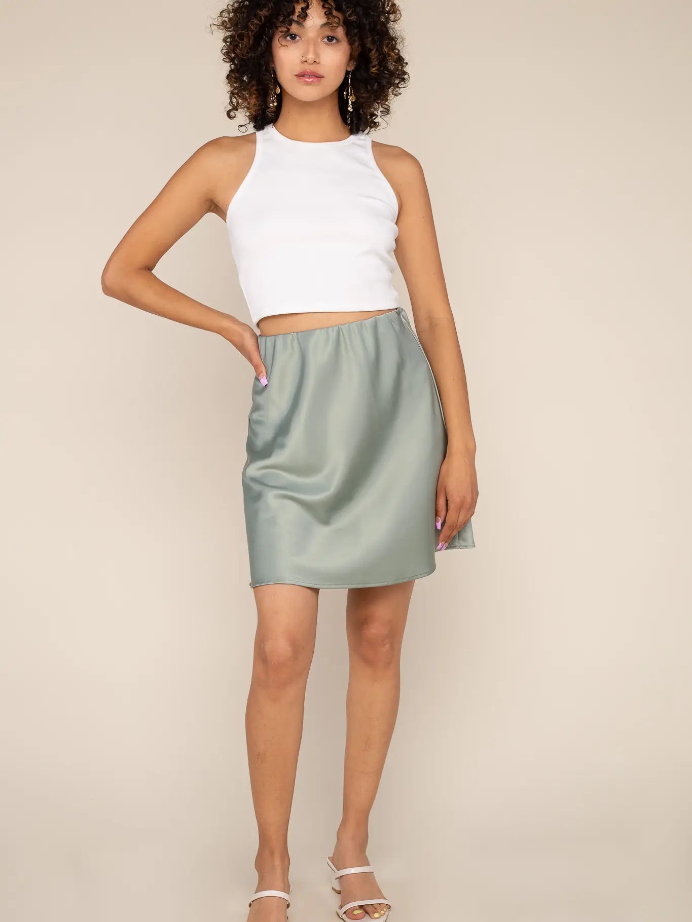 Satin mini 2025 skirt value