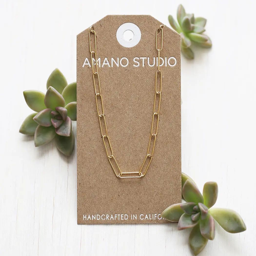 Paperclip Chain 20" Necklace - Mimi & Rae