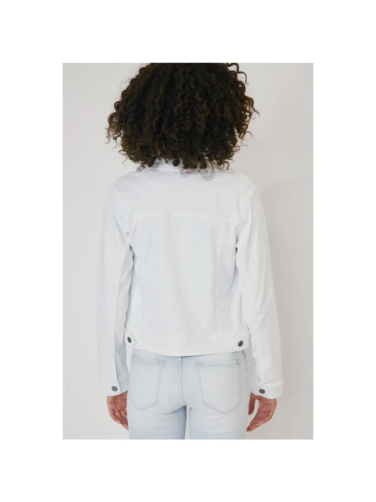 Winter White Denim Jacket - Mimi & Rae