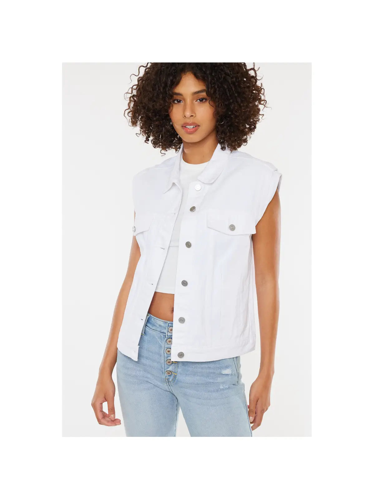 Oversized White Vest