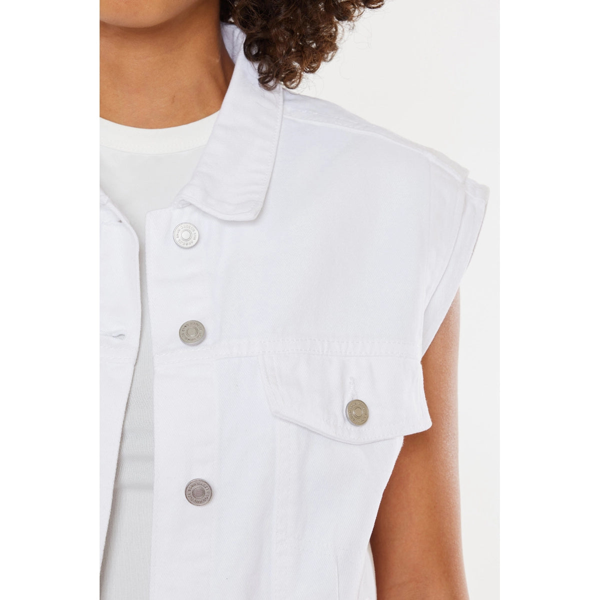 Oversized White Vest
