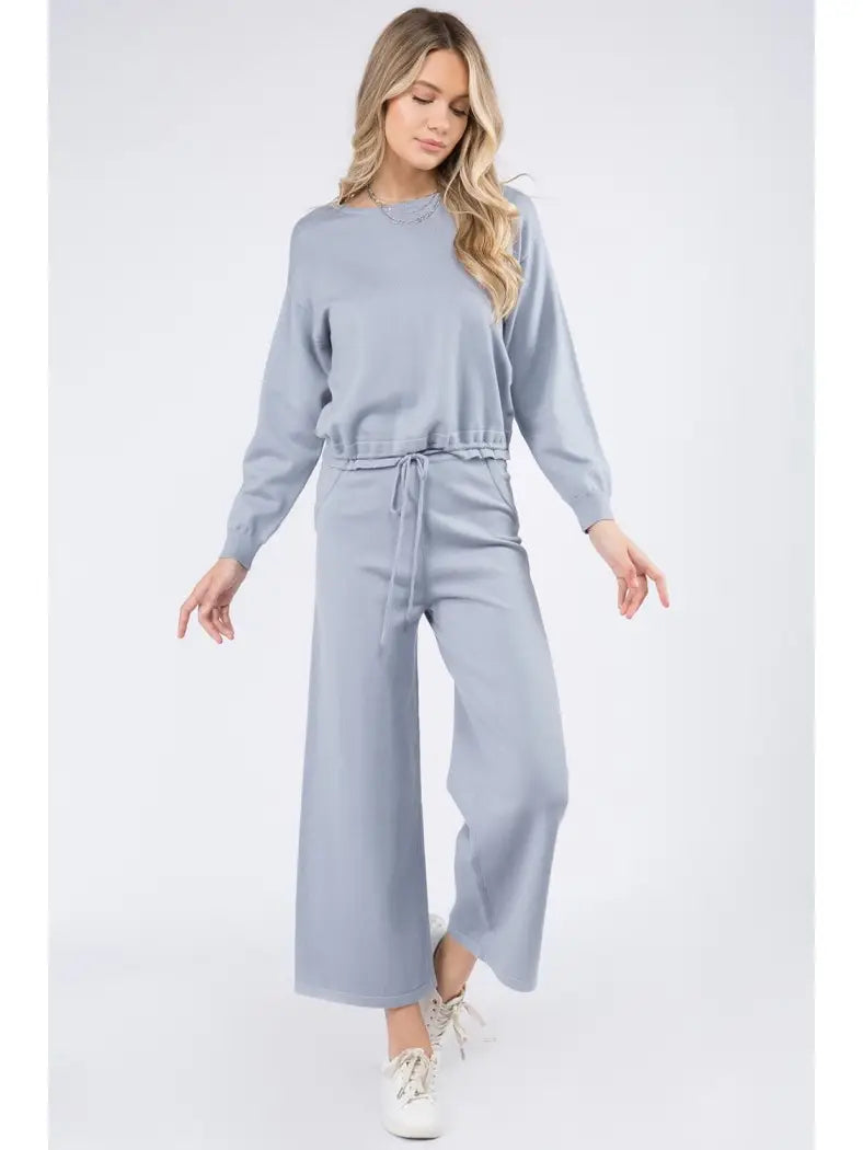 Cinch Waist Sweater Top