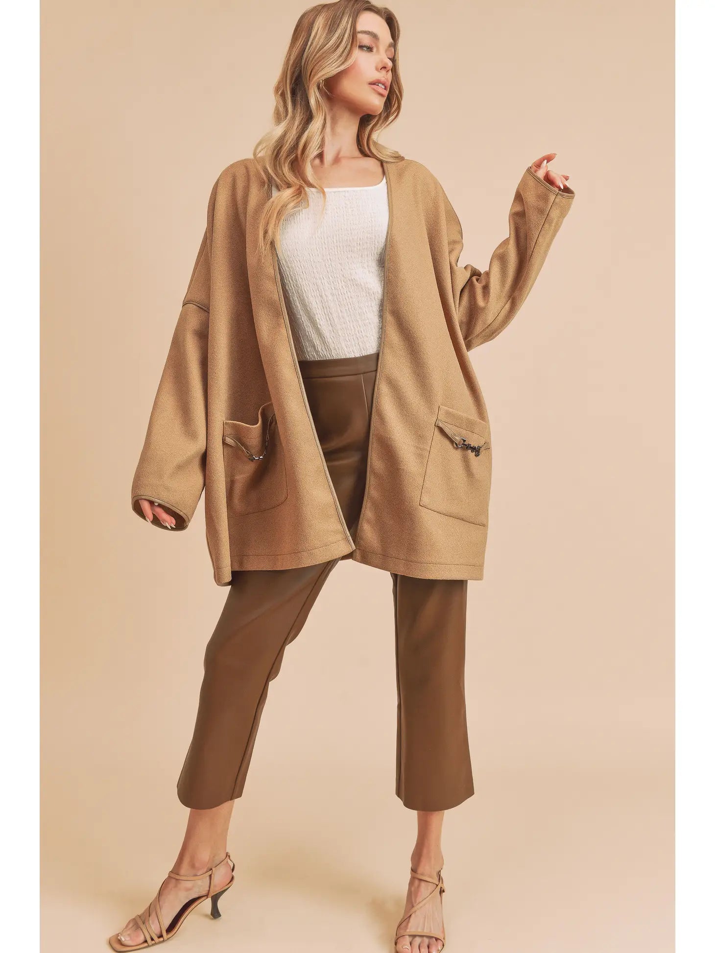 Vegan Leather Crop Flare - Mimi & Rae